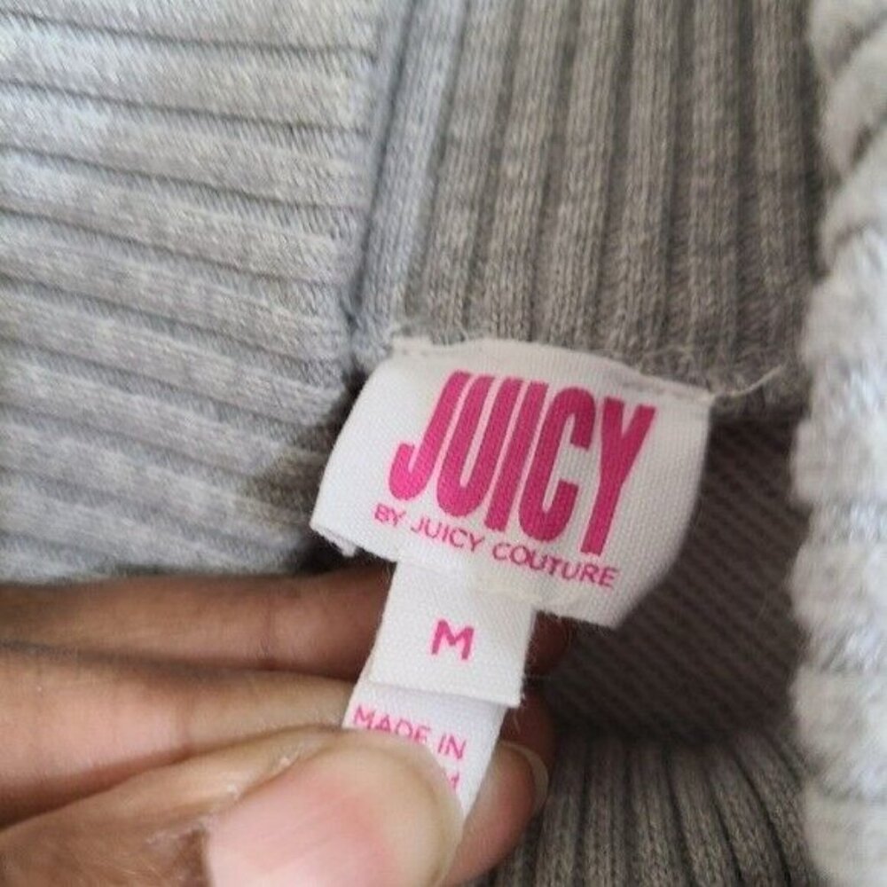 Juicy Couture Womens Cozy Racer Crop Pullover Top M NWT Quarter Zip - Picture 5 of 8